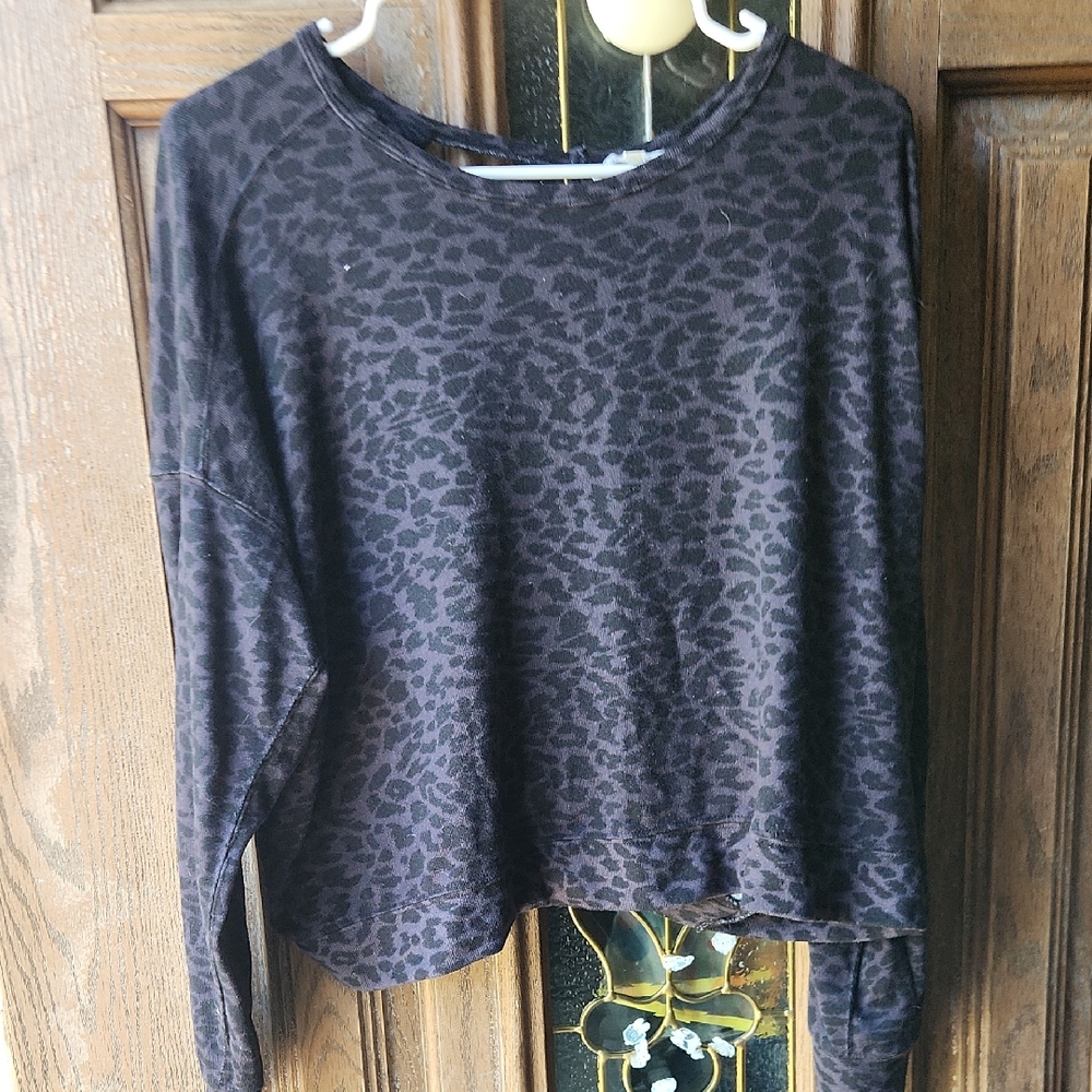 Leopard Print Black Women's Top